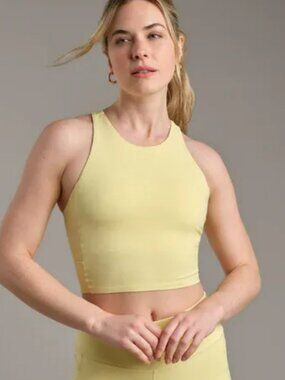 RHONE Revive Longline Bra Yellow Dawn Size Medium